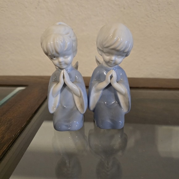 Japanese Lefton porcelain praying angel figurines - Picture 4 of 7